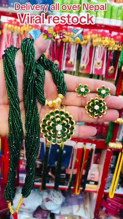 traditional Nepali Hydro Pote jewelry set