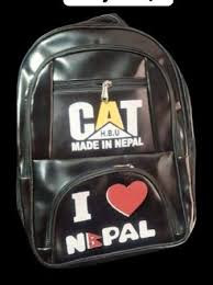 I Love Nepal Printed Original Leather Backpack Travel Laptop Bag