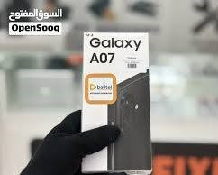 retail retail packaging box of a Samsung Galaxy A07 smartphone, which includes a promotional sticker indicating a free 25W adapter and an Ncell free mobile data offer