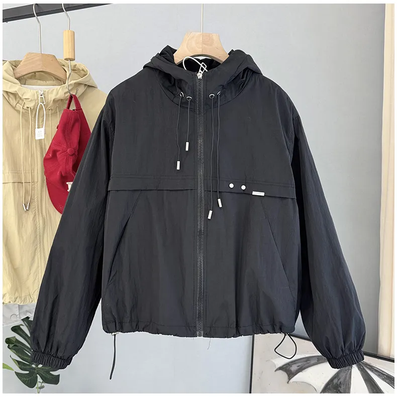 Black windbreaker jacket