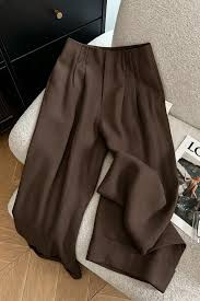 Women's Pleated High-Waisted Wide-Leg Trousers