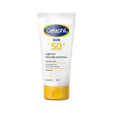 Cetaphil Sun SPF 50 Sunscreen Light Gel 50 ml – Very High Protection SPF 50+ Broad Spectrum UVA/UVB - Lightweight, Non-Sticky Gel - - Water resistant - Fast Absorbing Daily Face Sunscreen for Sensitiv