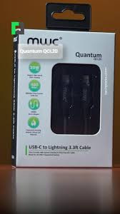 mwc Quantum QCC60 USB-C to USB-C 3.3ft Cable.
