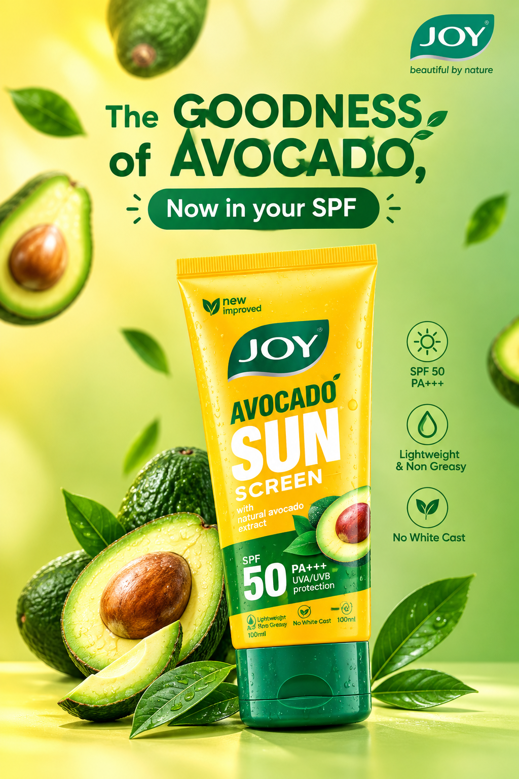 Joy Avocado Sun Glow Booster Ultra Light Sunscreen