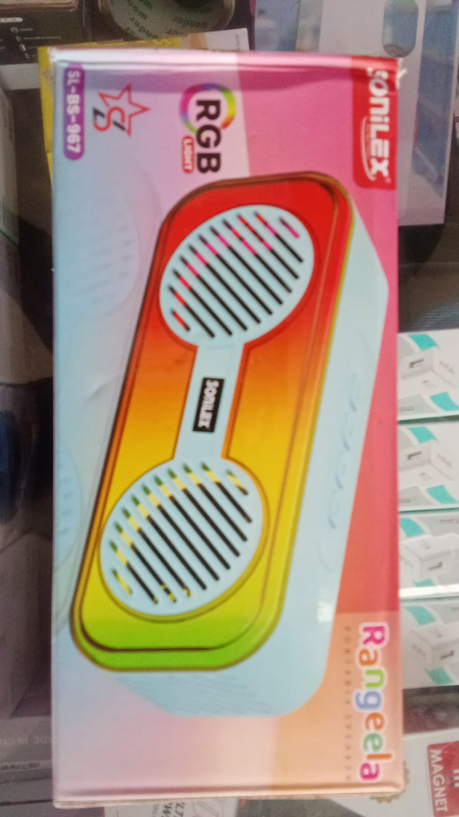 WRENS 15w Wireless Bluetooth Speaker with 6 Hrs Battery Backup, Powerful Bass with1500 Mah Rechargeable Battery, FM Radio, USB Port, TF/SD Card (Multicolor)