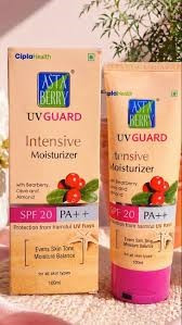 Astaberry UV Guard Intensive Moisturizer with SPF 20 PA++ in a 100ml package.