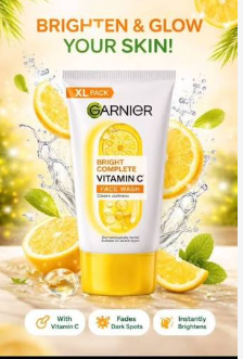 GARNlER Skin Naturals Bright Complete Facewash.