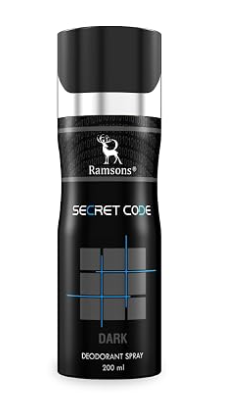 Ramsons Secret Code "Dark" Deodorant Spray in a 200 ml