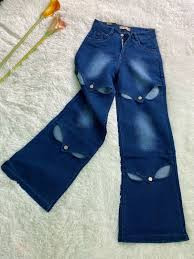 dark blue baggy denim jeans