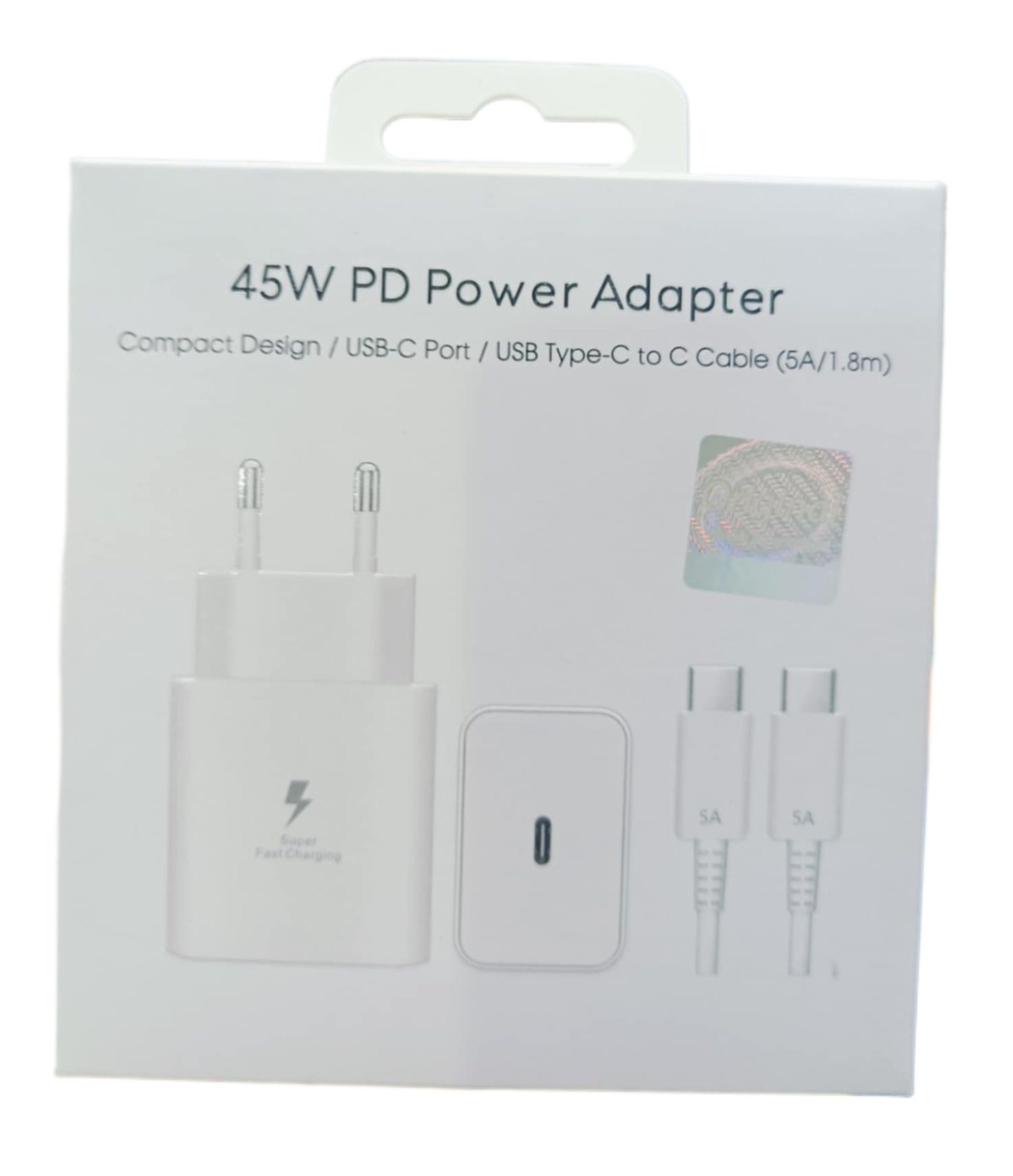 45W PD Adapter USB-C Super Fast Charging Wall Charger