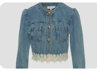 Women’s Lace Trim Denim Jacket