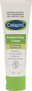 Cetaphil Moisturising Cream 100 g for Dry & Sensitive Skin | 48H Hydration with Almond Oil, Niacinamide & Panthenol | Rich Fragrance and Paraben Free Moisturiser, Prevents Moisture Loss & Repairs Skin