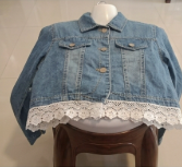 Women’s Lace Trim Denim Jacket