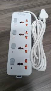 Armor AR-5004 PD 4000W Power Strip Multiplug featuring 4 universal AC sockets with individual push-button switches, a 3-meter cord, and built-in USB/Type-C fast-charging ports